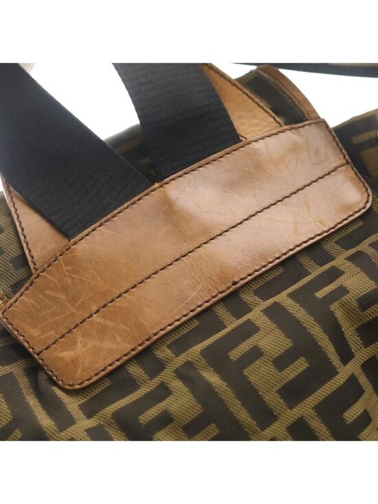 Fendi Zucca Backpack Brown Nylon Leather main image 4